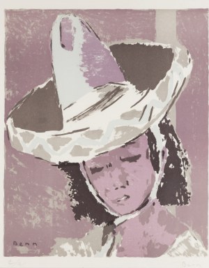 Benn Bencion Rabinowicz (1905 Białystok - 1989 Paryż), Portret kobiety w kapeluszu