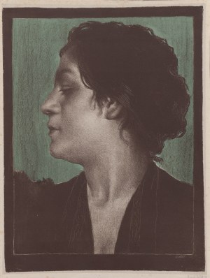 Emil Orlik (1870 Praga - 1932 Berlin), Profil kobiety, 1898