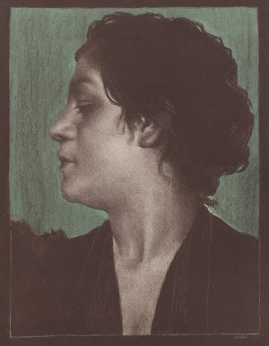 Emil Orlik (1870 Praga - 1932 Berlin), Profil kobiety, 1898