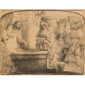 Rembrandt van Rijn (1606 Lejda - 1669 Amsterdam), Chrystus i Samarytanka przy studni, 1657