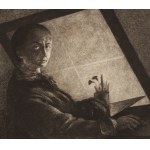 Jan Peter Norblin de la Gourdaine (1745 Misy-Faut-Yonne - 1830 Paris), Self-portrait with screen, after 1778