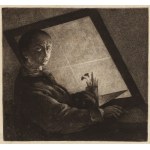 Jan Peter Norblin de la Gourdaine (1745 Misy-Faut-Yonne - 1830 Paris), Self-portrait with screen, after 1778