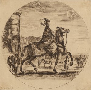 Stefano della Bella (1610 Florencja - 1664 Florencja), Jeździec polski z buzdyganem (rotmistrz Pieczkowski)