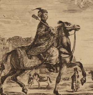 Stefano della Bella (1610 Florencja - 1664 Florencja), Jeździec polski z buzdyganem (rotmistrz Pieczkowski)