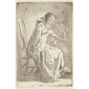 Daniel Chodowiecki (1726 Gdańsk - 1801 Berlin), Dwie siedzące panie (Pani Quantin i żona artysty), 1758