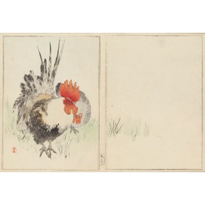 Watanabe Seitei (1852 - 1918 ), Kogut, kura i kurczak, 1890