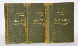 SIENKIEWICZ Henryk - Quo Vadis, 1-3 komplet. Wydanie II. Warszawa 1897.