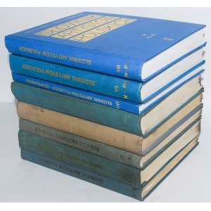 SŁOWNIK artystów polskich. Vol. 1-7 + Supplements and Corrigenda to Vol. 1-6.