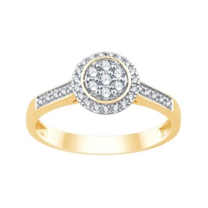 GOLD RING WITH LAB GROWN DIAMONDS - 458 LG