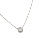 TOUR DE COU EN OR BLANC AVEC DIAMANTS - PND30301