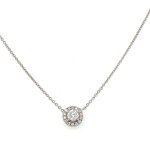 TOUR DE COU EN OR BLANC AVEC DIAMANTS - PND30301
