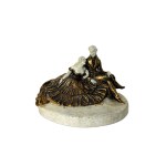 Karel Petr (1881-1914), The Lark Has Flown from the Field | Romantic Bechyně Figurine, Early 20th Century