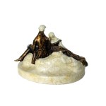 Karel Petr (1881-1914), The Lark Has Flown from the Field | Romantic Bechyně Figurine, Early 20th Century