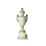 Elegant White Porcelain Cup with Luxurious Gold Decoration | 39 cm
