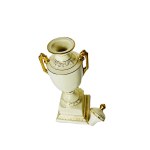 Elegant White Porcelain Cup with Luxurious Gold Decoration | 39 cm