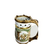 Royal Dux Porcelain Hunting Mug | Decorative Figurative Design