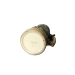 German Ceramic Beer Stein with Pewter Lid | Cologne Relief Decoration