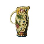 H.J. Wood Staffordshire Ceramic Jug | Hand-Painted Relief Tree and Flower Decoration