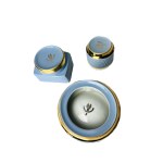 Haas & Czjzek | BRUSSELS EXPO 58 Porcelain Smoking Set, Blue & Gold Decor
