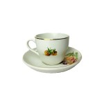 Ditmar Urbach, tasse et soucoupe en porcelaine | Motif de fruits peint à la main