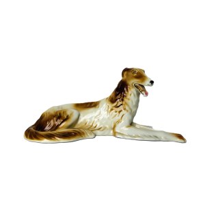 Royal Dux | Porcelain Greyhound Figurine | Elegant Dog Sculpture