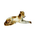 Royal Dux | Porcelain Greyhound Figurine | Elegant Dog Sculpture