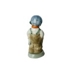 Elly Strobach König, Royal Dux | Porcelain Figurine | Blond Boy with Book | 1930s