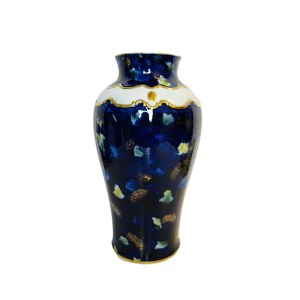 Wallendorf Porcelain Vase | Cobalt Blue &amp; Gilded Decoration, East Germany Wallendorf 1764