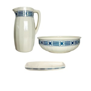 Villeroy &amp; Boch - Art Nouveau Porcelain Wash Set | Jug &amp; Bowls | 3 Pieces