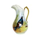 Antique Porcelain Toilet Set - Jug &amp; Bowls, Hand-Painted Castle-Hunting Style