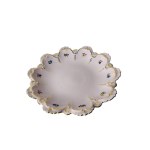 Pink Porcelain Centerpiece Bowl with Floral Decor | Haas &amp; Czjzek, Chodov, Hand-Painted, 24k Gold
