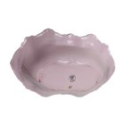 Pink Porcelain Basket with Violet Flowers | Haas &amp; Czjzek, Chodov, Hand-Painted, 24k Gold