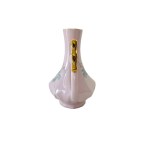 Pink Porcelain Vase with Hand-Painted Floral Decoration | Haas &amp; Czjzek, Chodov, 24k Gold