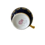 Pirkenhammer Karlovy Vary | Elegant Bulbous Mug, Blue Print &amp; Cobalt-Gilded Decor