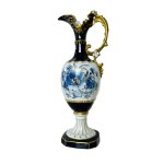 Royal-Dux Bohemia Porcelain Amphora Vase | Luxurious Cobalt and Gold Decoration, 30 cm