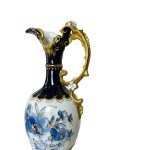 Royal-Dux Bohemia Porcelain Amphora Vase | Luxurious Cobalt and Gold Decoration, 30 cm