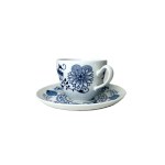 Set of 6 “Onion Pattern / Henrietta” Cups & Saucers, 1950s | Dubí Porcelain, Czechoslovakia