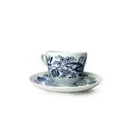 Set of 6 “Onion Pattern / Henrietta” Cups & Saucers, 1950s | Dubí Porcelain, Czechoslovakia