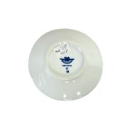 Pirkenhammer Czechoslovakia - Vintage Blue Printed Porcelain Cups &amp; Saucers | 8 Pieces