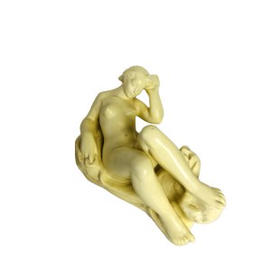 Figurine of Woman | Elegant Decorative Sculpture, Czechoslovakia 1970s