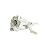 Vintage Ceramic Ballerina Sculpture | JIHOKERA, White Glaze, Czechoslovakia 1970s