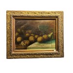 Biedermeier Painting | Oil on Canvas | Fruit with Goblet | Wooden Frame | 19th Century