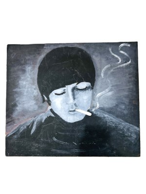 PORTRAIT OF JOHN LENNON | Black Pastel, 2001