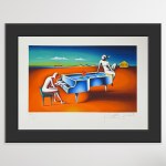 Mark Kostabi (ur. 1960), Blown away (Zdmuchnięty), 2023
