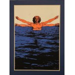 Fabrizio Plessi ( 1940 ) Uomo Vitruviano nell'acqua