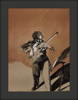 Claude WEISBUCH (1927-2014), Skrzypek, 1977