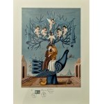 Peynet Raymond (1908-1999) Chanson D'automne (Jesienna Piosenka) z cyklu „Les Amoureux” (Zakochani) 1985