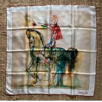Salvador Dali (1904 - 1989), Le Chevalier Romain 1991 silk scarf