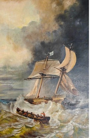 Hendrik Frederik Verheggen (1809-1883), Burza na morzu, XIX W.