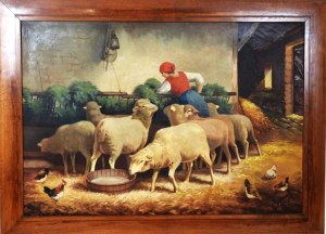 Simone SAVRY (1895 - 1945), “Feeding time”, 1943